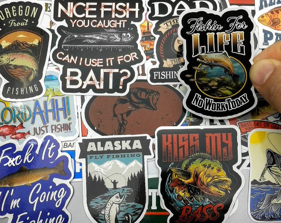 Go Fishing Sticker Pack, 50pcs